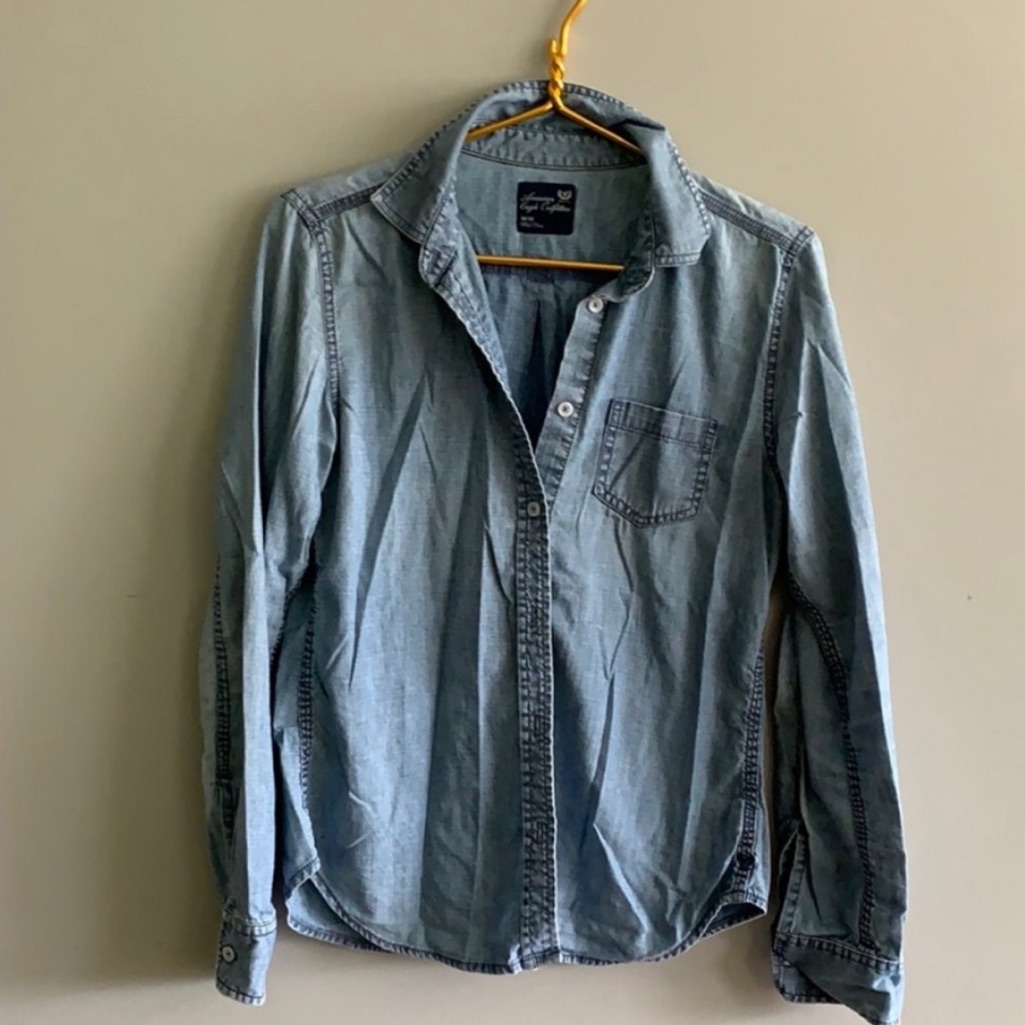 American Eagle Denim Button Down